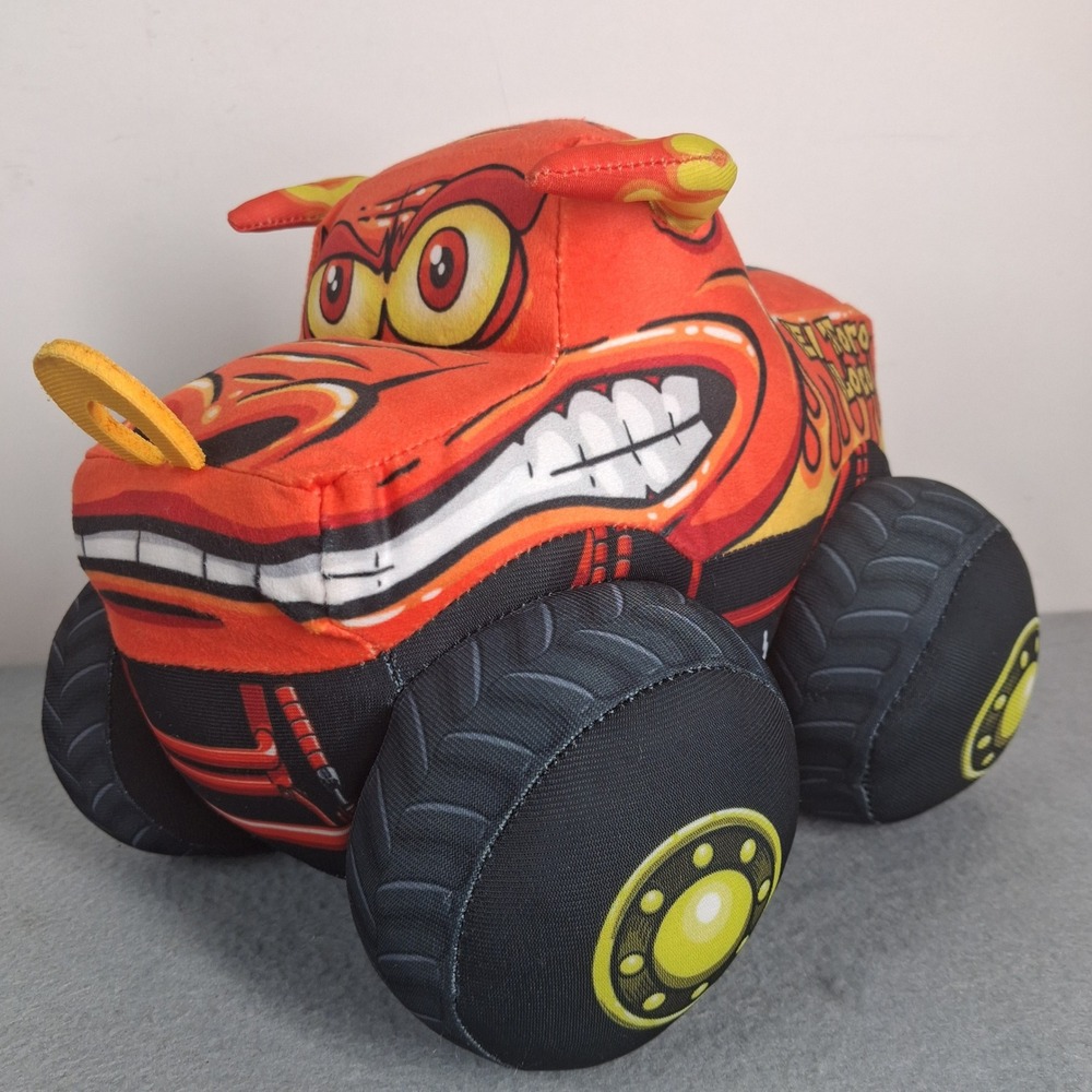 Monster Jam Plush Truckin Pals El Toro Loco 8 Inch Orange Red Stuffed Toy
